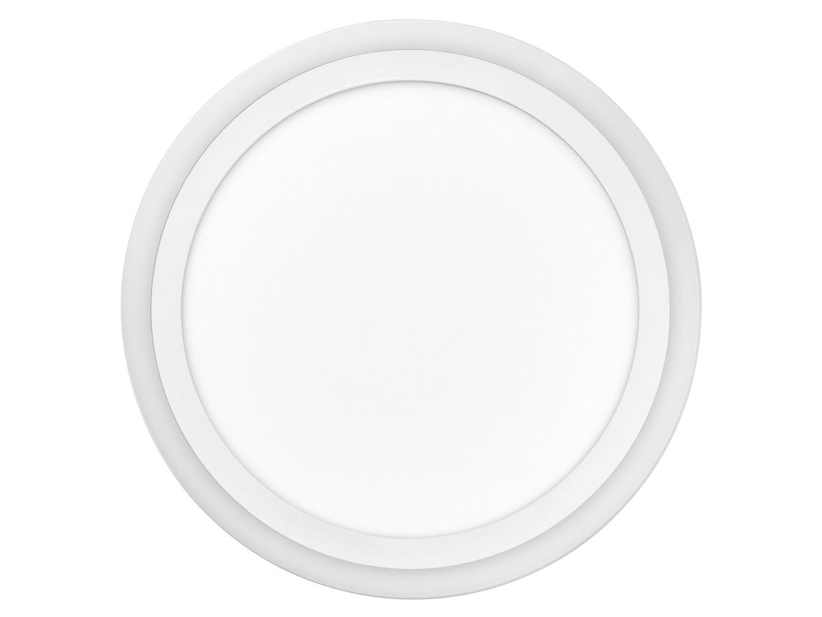 Plafon TRACER Lumi Round TRAOSW47320 biały, niskie, pomieszczenia, elegancki, wygląd, na białym tle plafon pionowo frontem na wprost