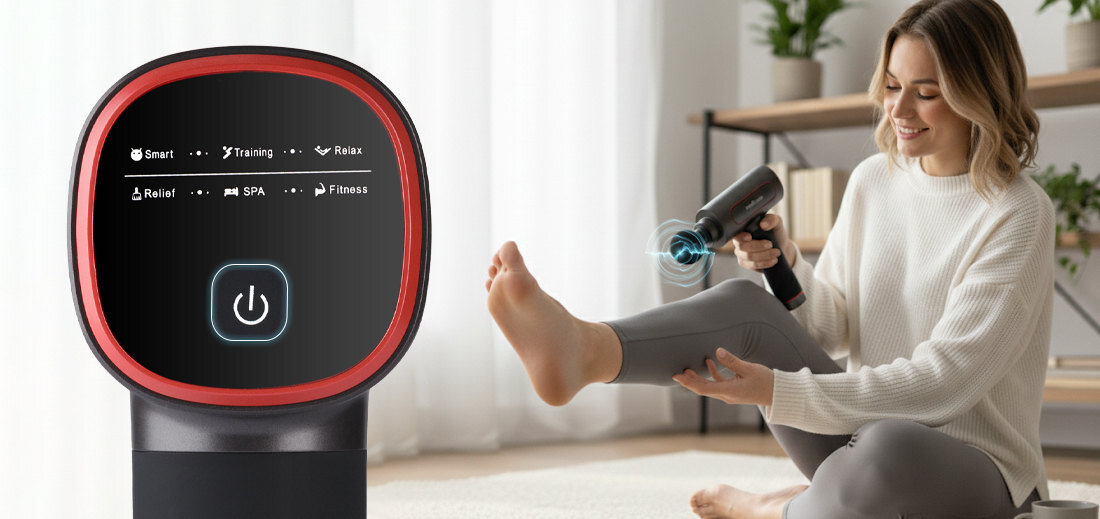 Masażer ręczny Gun MEDIVON Pro X2 Mobilne działanie lekkie, poręczne i działa bezprzewodowo wytrzymałe etui Wbudowana litowo-jonowa bateria szybki system ładowania