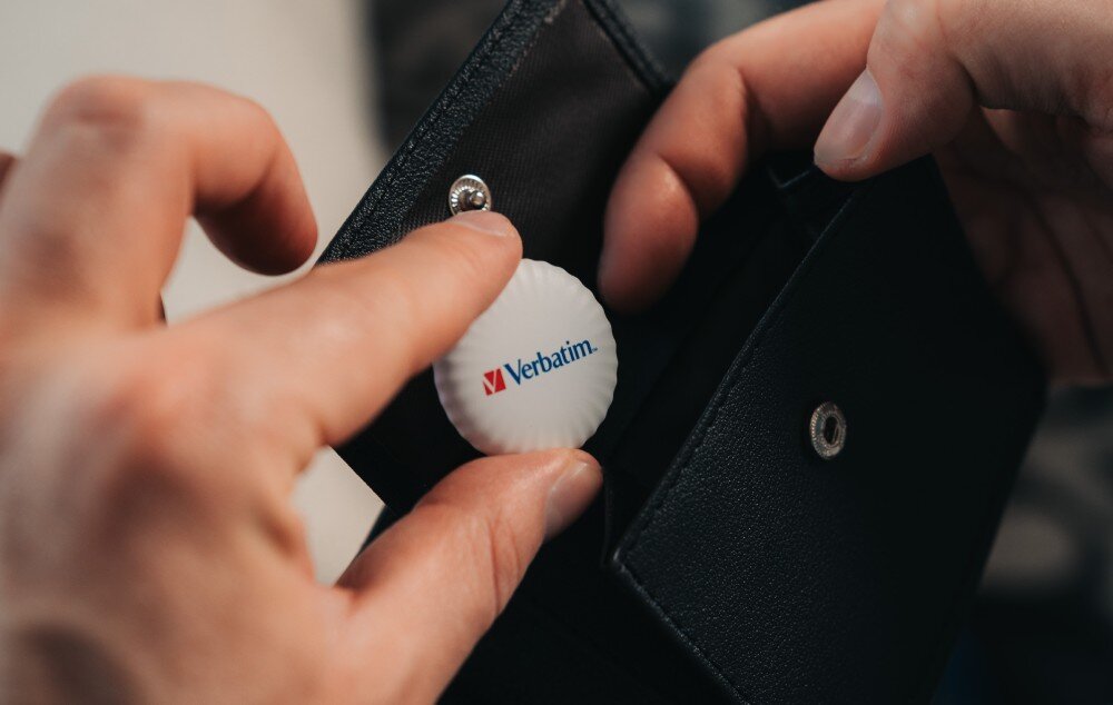 Lokalizator VERBATIM My Finder Coin MYFC-02BW Czarny/Biały (2 szt.) odtwarzanie dźwięku technologia NFC