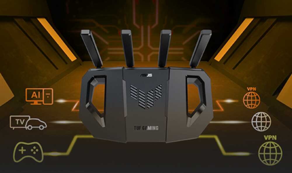 Router ASUS TUF Gaming BE3600 - Wielopołączeniowy VPN