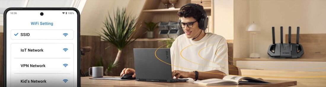 Router ASUS TUF Gaming BE3600 - identyfikatory SSID