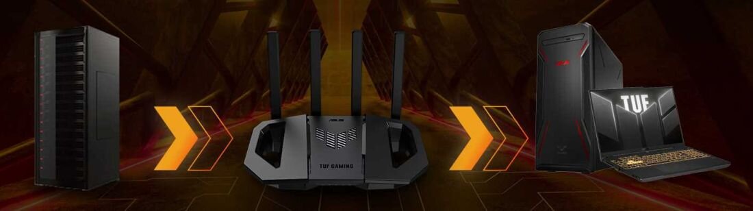 Router ASUS TUF Gaming BE3600 - Potrójna ochrona sieci