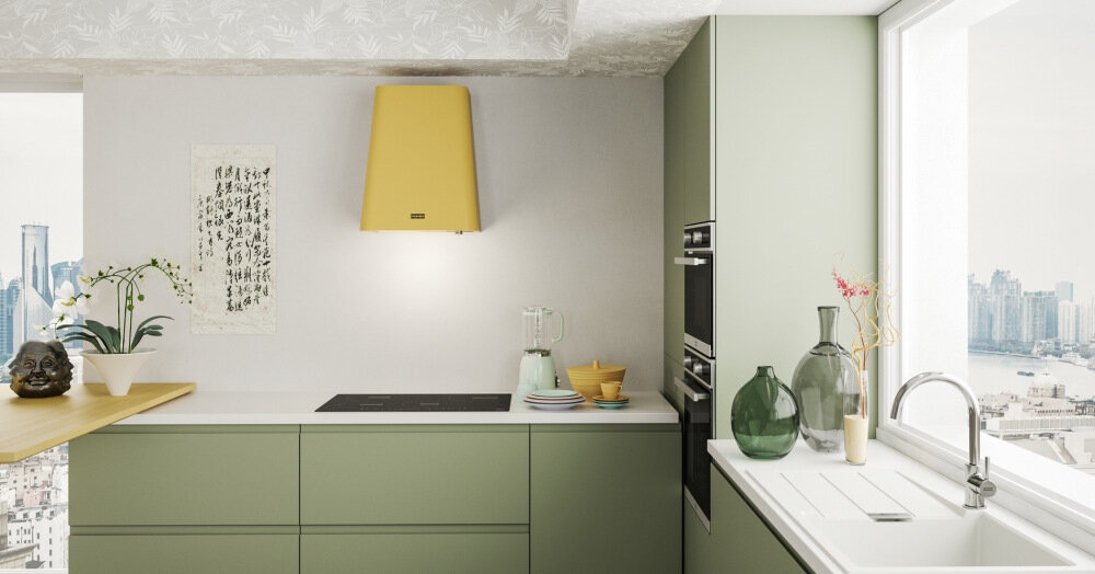 Okap FRANKE FSMD 508 YL 335.0530.202 Żółty matowy Wysoka klasa energetyczna Montaż ścienny szerokość