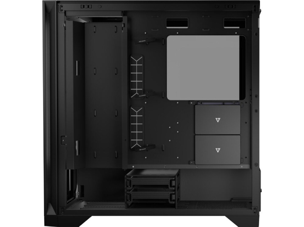 Obudowa MODECOM Volcano Expanse S Midi Czarny zarządzanie kablami ramka wnęki na dyski elastyczność