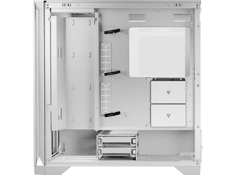Obudowa MODECOM Volcano Expanse T Midi Biały zarządzanie kablami ramka wnęki na dyski elastyczność