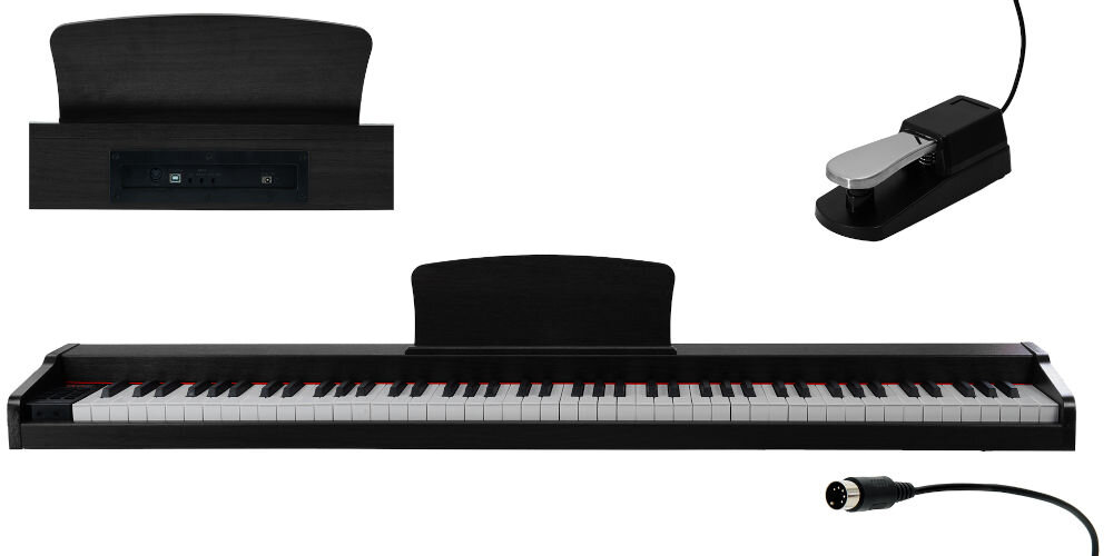 Pianino cyfrowe MUSICMATE MM-P10-B Czarny waga wymiary
