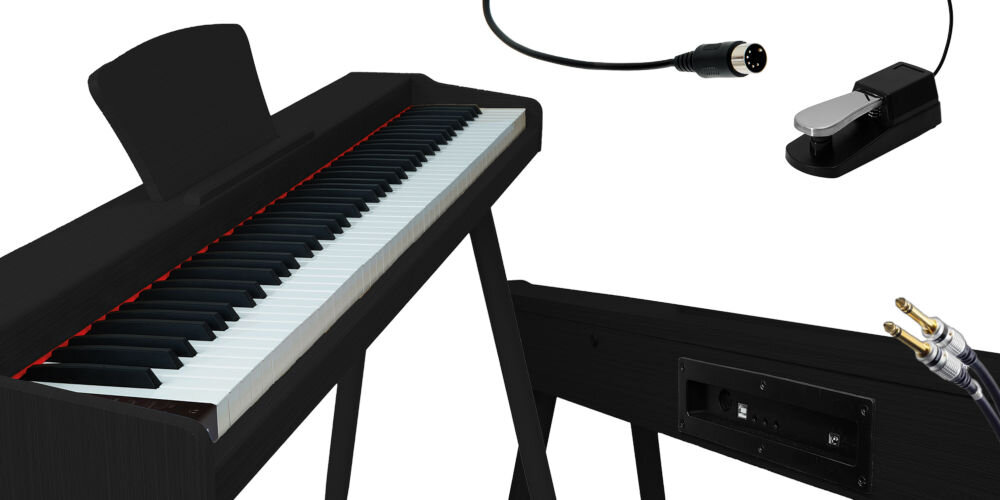 Pianino cyfrowe MUSICMATE MM-P20-B Czarny akordy towarzyszące metronom tryby