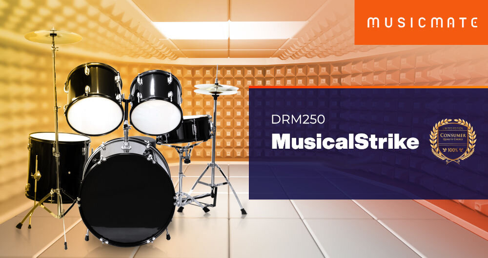 Perkusja MUSICMATE Junior MM-DRM200 MusicalEnergy Czarno-biały