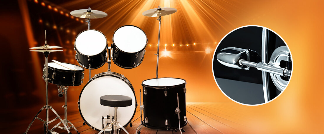 Perkusja MUSICMATE Junior MM-DRM200 MusicalEnergy Czarno-biały obręcze bębnów są wykonane ze stali z czarną powłoką statywy i 
					lugi perkusyjne z chromowanej stali Bębny w zestawie wyposażone są w system łatwej regulacji naciągów precyzyjna regulacja