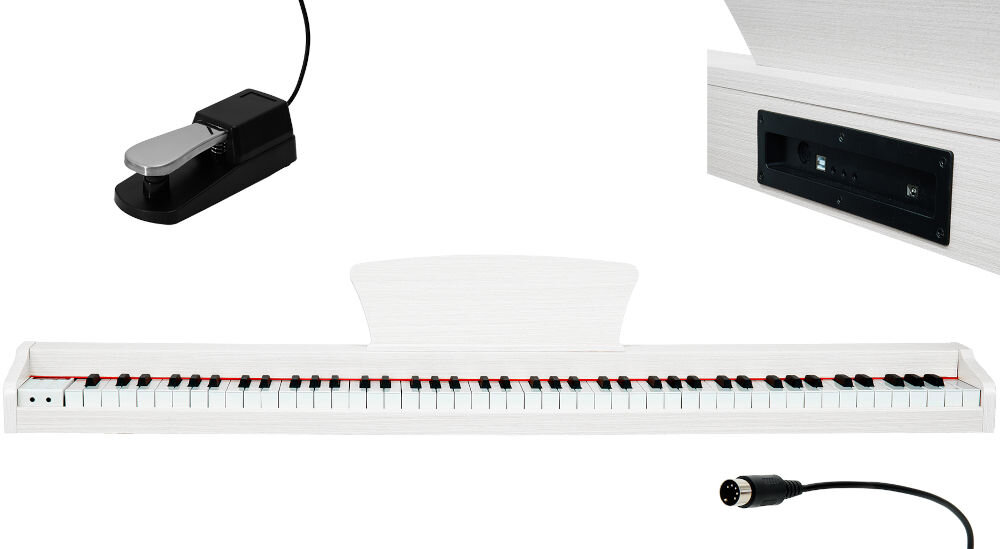 Pianino cyfrowe MUSICMATE MM-P10-W Biały waga wymiary