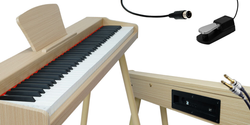 Pianino cyfrowe MUSICMATE MM-P20-BG Beżowy akordy towarzyszące metronom tryby