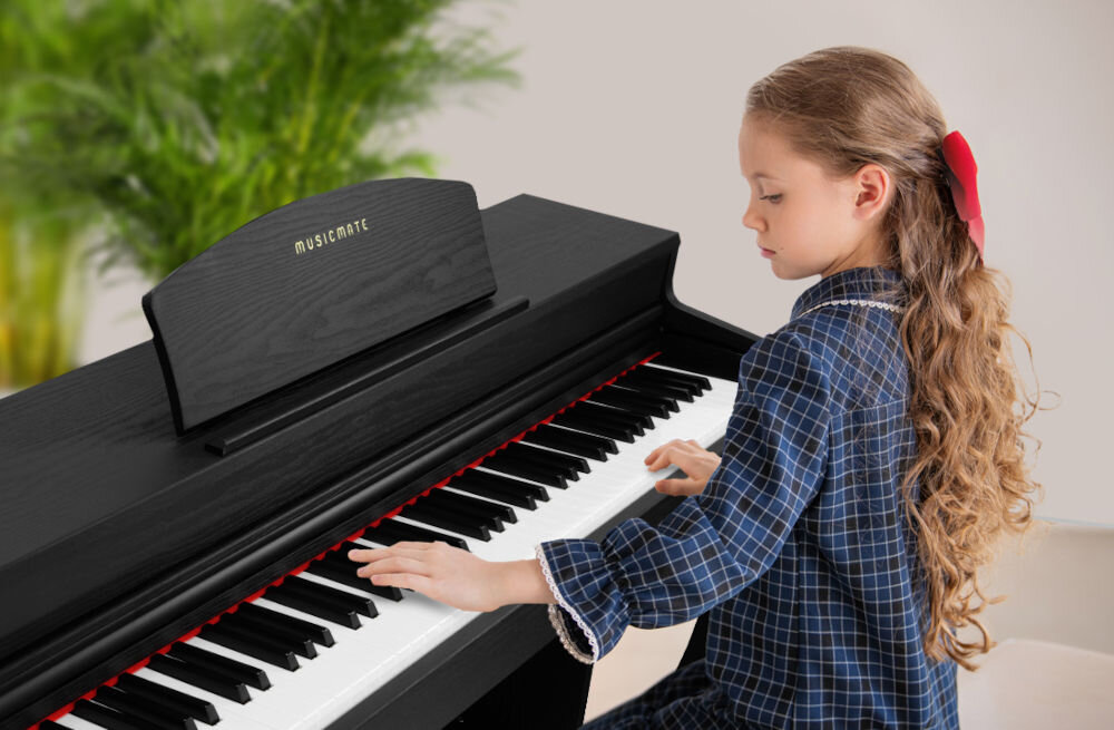 Pianino cyfrowe MUSICMATE MM-P80-B Czarny zastosowanie domowe profesjonalne