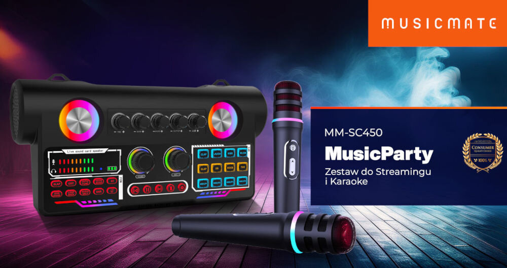Zestaw do Karaoke i Streamingu MUSICMATE MM-SC450 MusicParty