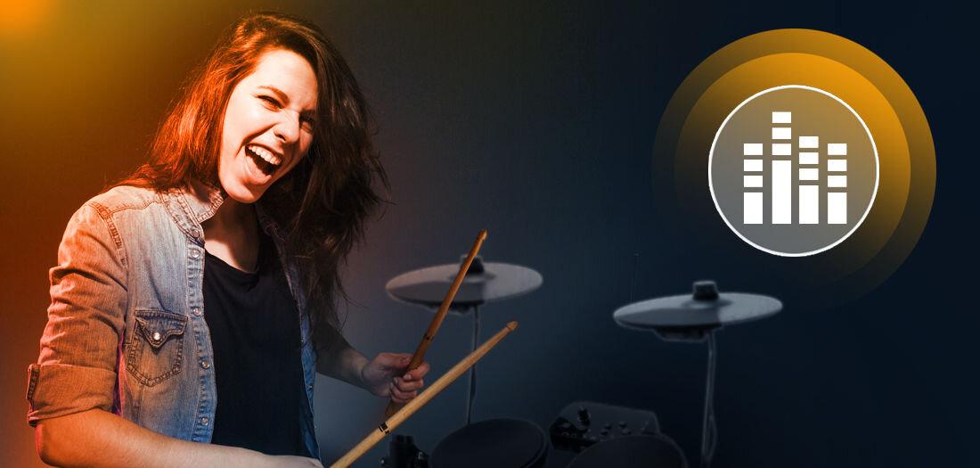 Perkusja elektroniczna MUSICMATE MM-DRM-100 dostosowanie czułości ustawienia tempo
