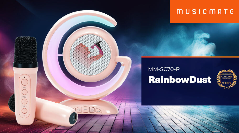 Zestaw karaoke MUSICMATE RainbowDust MM-SC70-P