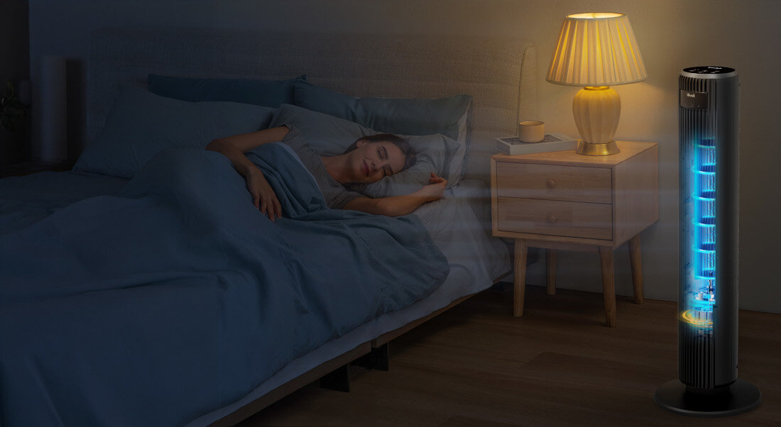 Wentylator LEVOIT TempSense 36 DC Cisza pełen komfort dźwięk zakres poziom tryb nocny praca komfort sen