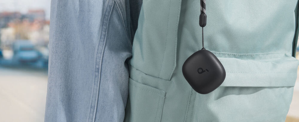 Słuchawki dokanałowe SOUNDCORE R50i v2 etui ze smyczą przenośne kompaktowe podróżne, etui przymocowane do plecaka