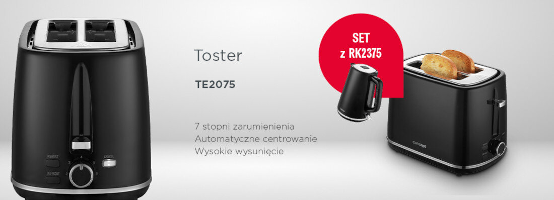 Toster CONCEPT Elwood TE2075 Czarny