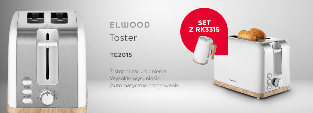 Toster CONCEPT Elwood TE2015 Biały