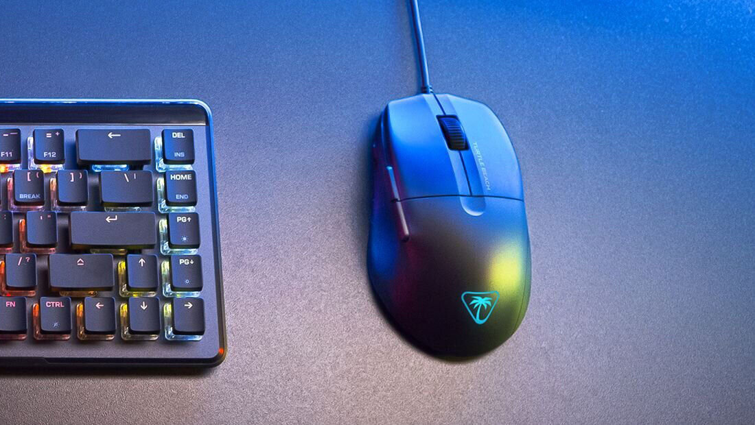 Mysz TURTLE BEACH Pure Sel Czarny półprzezroczysta obudowa oświetlenie AIMO