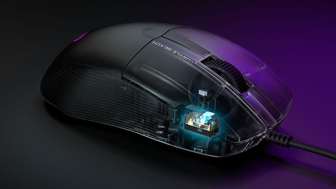 Mysz TURTLE BEACH Pure Sel Czarny przełączniki mechaniczne żywotność 20 mln kliknięć