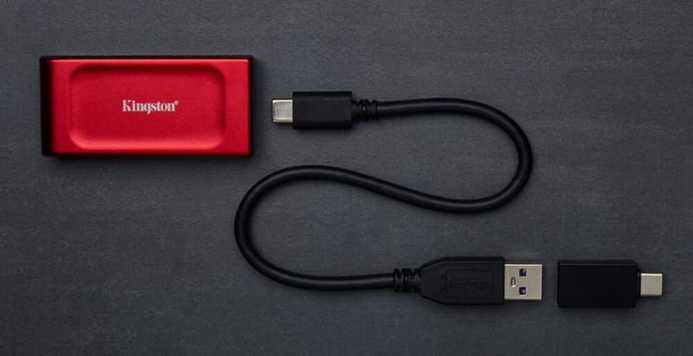 Dysk KINGSTON XS1000R port podłączenie kabel adapter