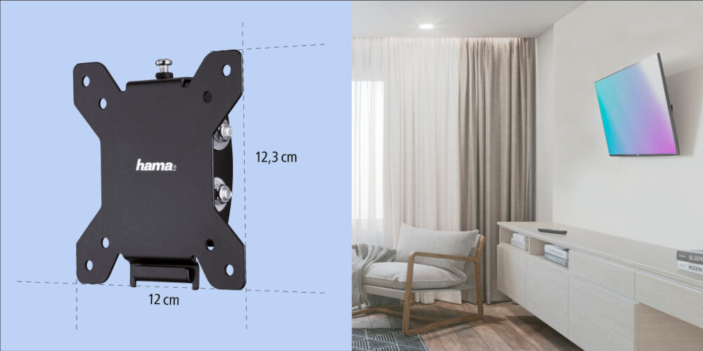 Uchwyt HAMA do TV 10-26 cali Motion XS 220802 - Elegancki design