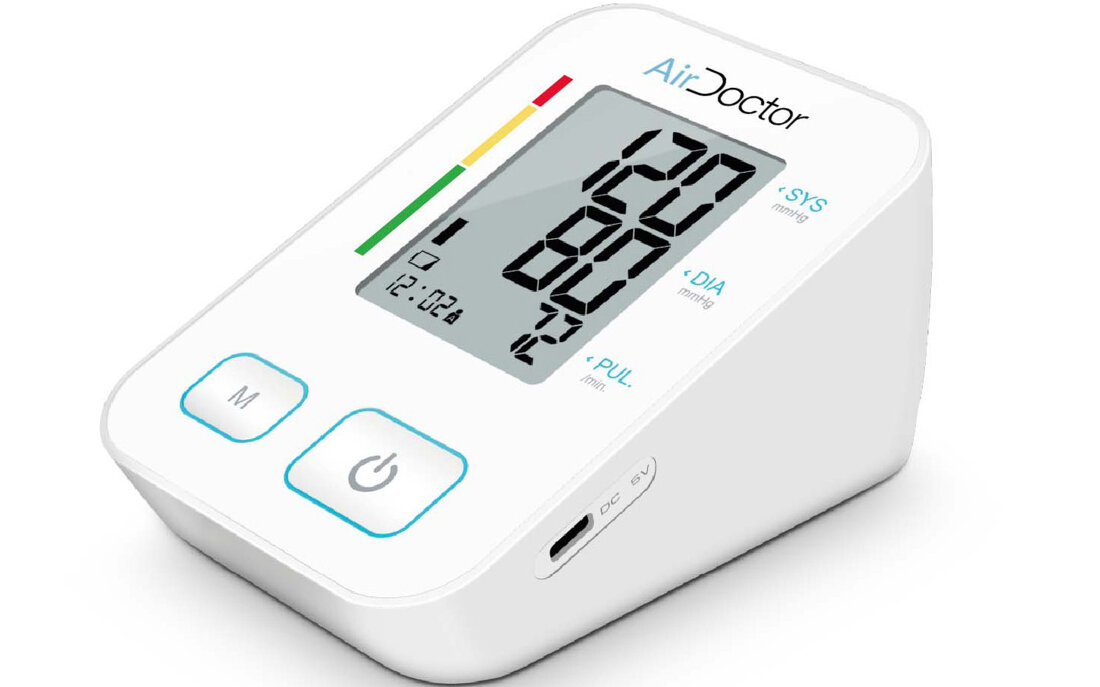 Ciśnieniomierz AIR DOCTOR SHC03A Biały Szeroki zakres pomiaru Prosta obsługa Dwa przyciski w kilka sekund Zakres ciśnienia od 0 do 230 mmHg pulsu od 40 do 170 uderzeń na minutę kontrola