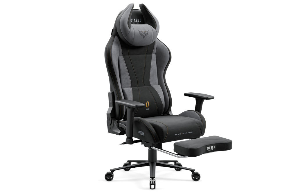 Podnóżek DIABLO CHAIRS X-One 2.0 i X-Horn 2.0 kompatybilność Munich Suede Elastron odporny na dobne uszkodzenia prosty w utrzymaniu czystości