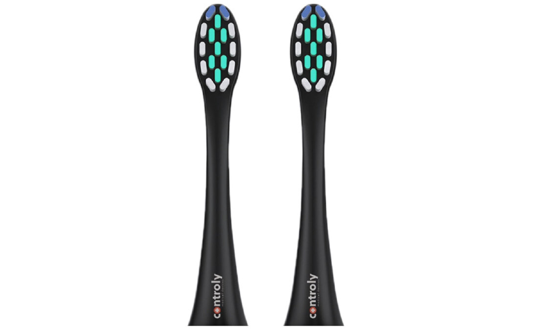 Oryginalna końcówka szczoteczki CONTROLY Supersonic średnie czarne (2 szt.) (Delikatne dla dziąseł) Prosta wymiana Wymiana jest szybka i intuicyjna jeden ruch wygodne rozwiązanie kompatybilne z Controly Supersonic i Daily II