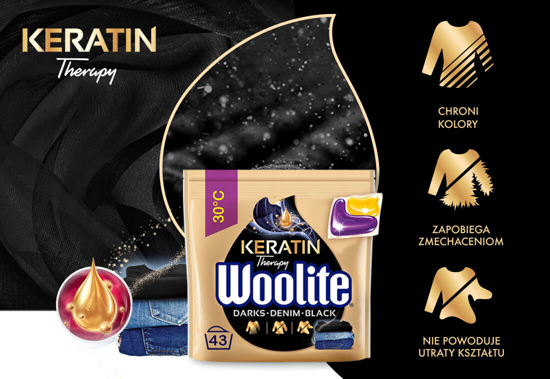 Kapsułki do prania WOOLITE Keratin Therapy - 43 szt.