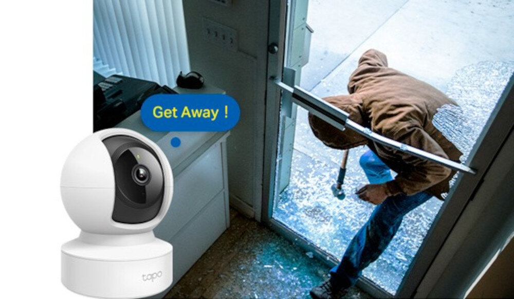 Kamera TP-LINK Tapo C202 - Rozmawiaj, gdy Cię nie ma, złodziej włamujący się do domu