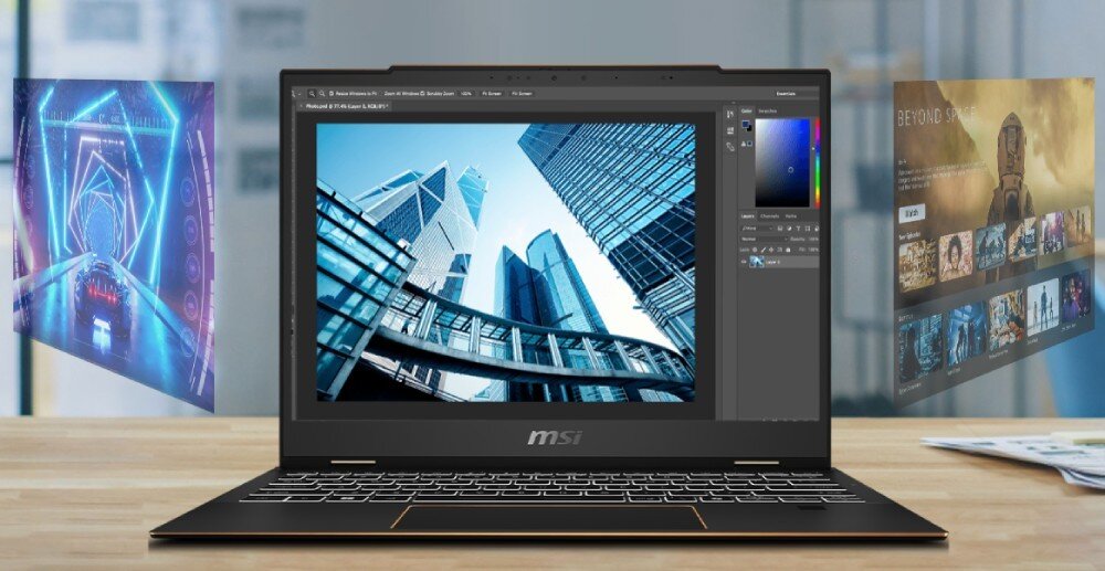 Laptop MSI Summit E13 AI Evo A1MTG-047PL 13.3 IPS Ultra 7-155H 32GB RAM 1TB SSD Windows 11 Home funkcje AI technologia