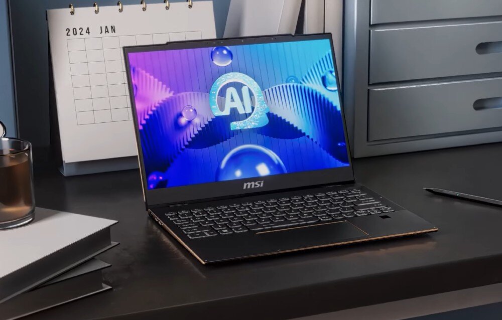 Laptop MSI Summit E13 AI Evo A1MTG-047PL 13.3 IPS Ultra 7-155H 32GB RAM 1TB SSD Windows 11 Home bateria czas działania ładowanie Thunderbolt 4