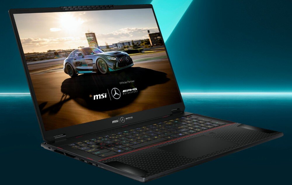 Laptop MSI Stealth 18 Mercedes AMG A1VHG-061PL 18 IPS Ultra 9-185H 64GB RAM 2TB SSD GeForce RTX4080 Windows 11 Home kamera mikrofon rozpoznawanie twarzy czytnik linii papilarnych