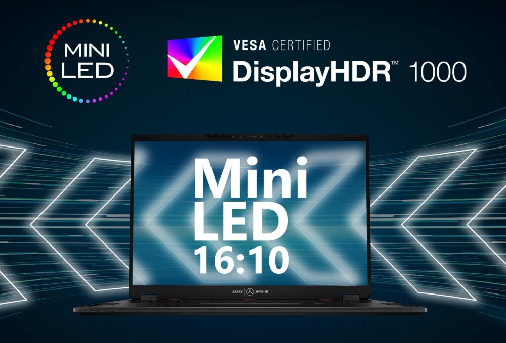 Laptop MSI Stealth 18 Mercedes AMG A1VHG-061PL 18 IPS Ultra 9-185H 64GB RAM 2TB SSD GeForce RTX4080 Windows 11 Home wyświetlacz przekątna matryca obraz jakość