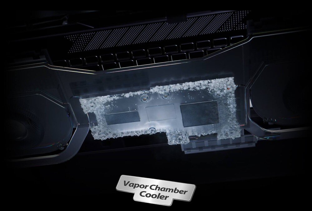 Laptop MSI Stealth 18 Mercedes AMG A1VHG-061PL 18 IPS Ultra 9-185H 64GB RAM 2TB SSD GeForce RTX4080 Windows 11 Home chłodzenie wentylatory temperatura wloty powietrza