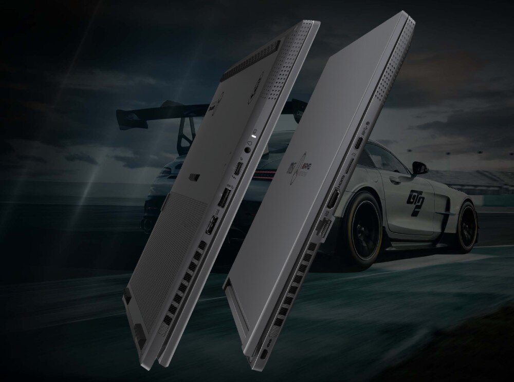 Laptop MSI Stealth 16 MercedesAMG A1VGG-276PL 16 OLED 240Hz Ultra 9-185H 32GB RAM 2TB SSD GeForce RTX4070 Windows 11 Home porty złącza podłączenie Thunderbolt
