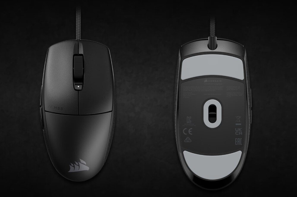 Mysz CORSAIR M55 kształt ergonomia przeznaczenie regulacja DPI