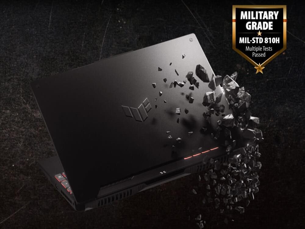 Laptop ASUS TUF Gaming F15 - Wytrzymałość MIL-STD-810H