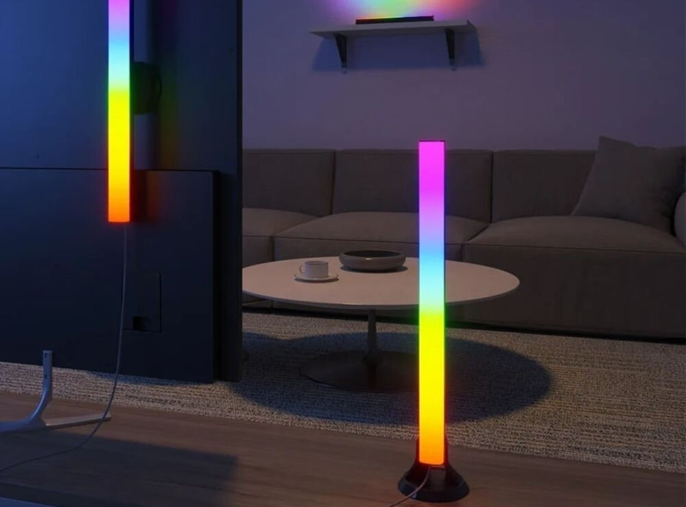 Lampa LED GOVEE H6046 Wi-Fi/Bluetooth pokazanie możliwego montażu lamp możliwość wyboru mocowania zaciski Elastyczność materiału