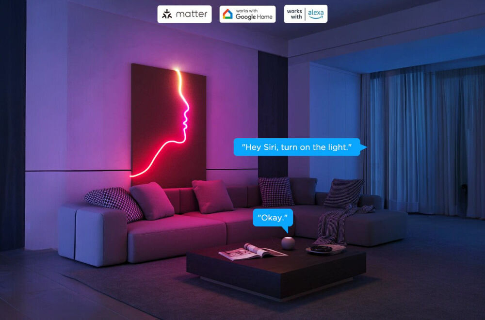 Taśma LED GOVEE Neon Lights 2 (H61D3) 3 m, Matter, AI bot, muzyka, aplikacja, pokój gościnny i wizualizacja głosowa z plaikacją matter