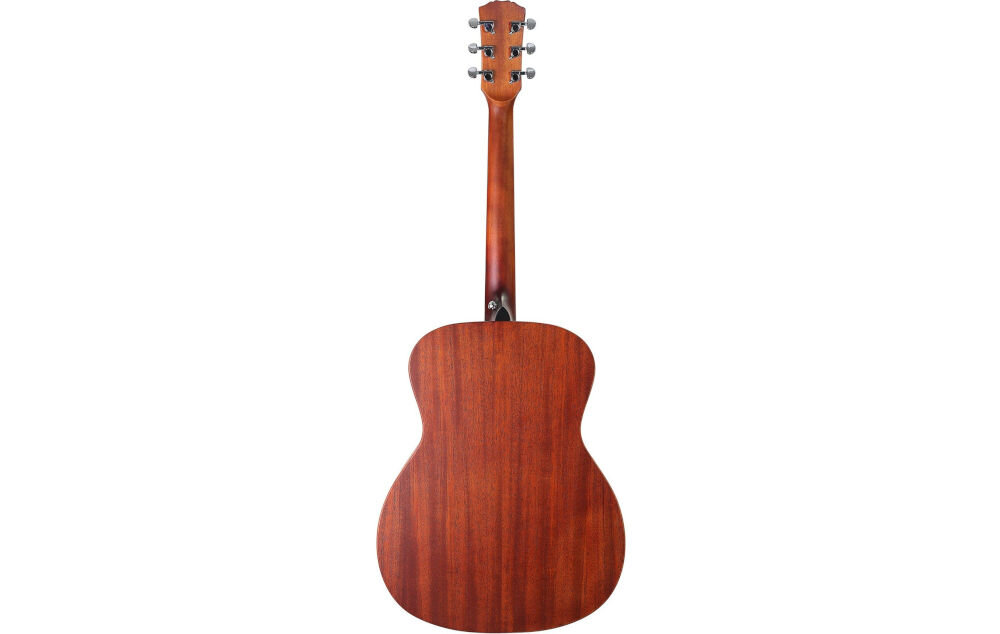 Gitara akustyczna ARROW Raw Series gryf okume komfort płynność gry długie sesje, gitara akustyczna od tyłu na białym tle