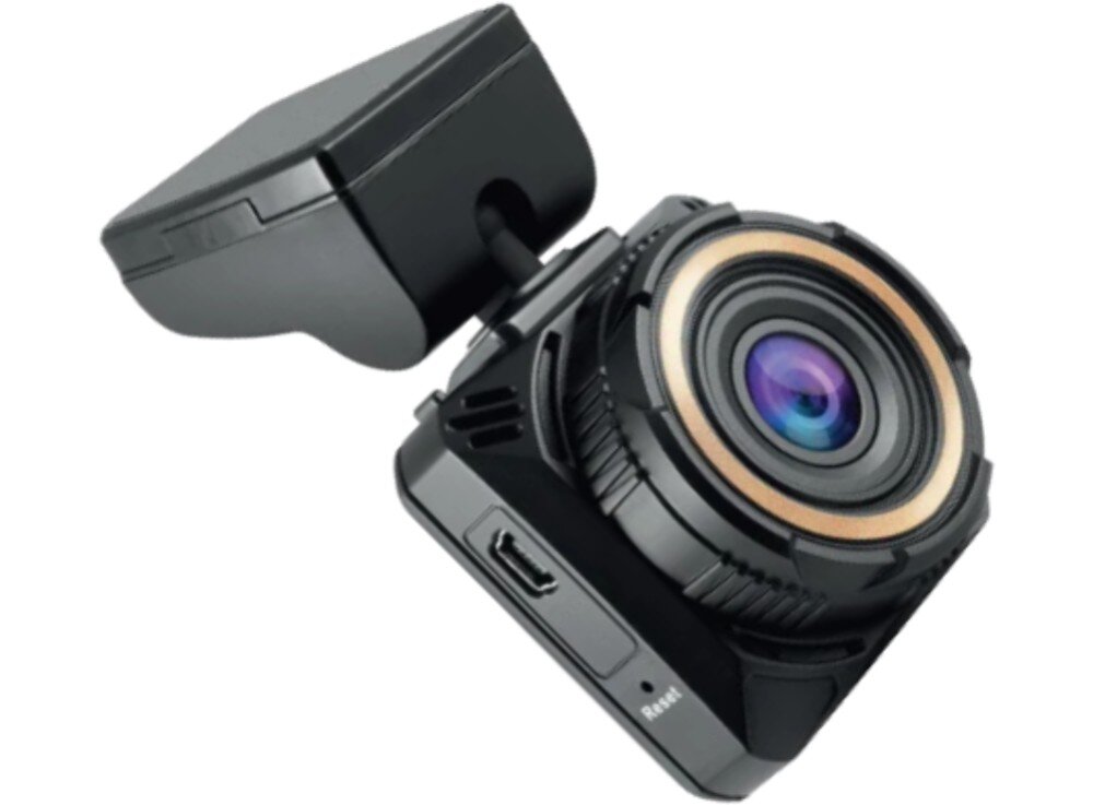Wideorejestrator NAVITEL R88 PRO GPS z odłączanym magnetycznym uchwytem, pokazany od strony ekranu