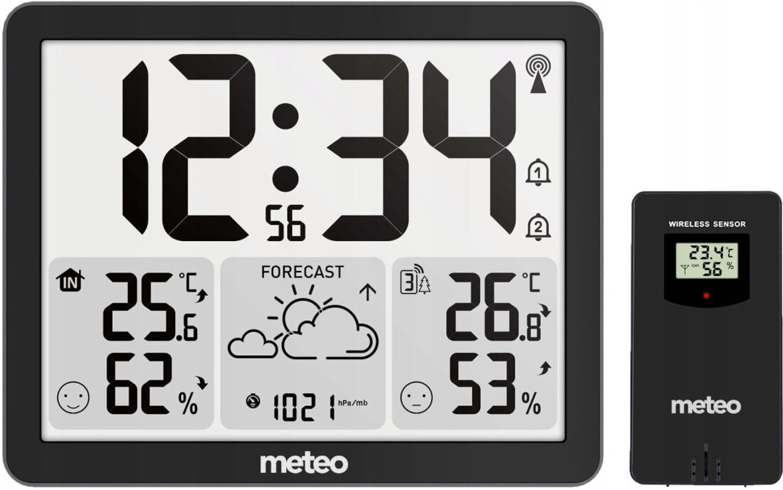 Stacja pogody METEO SP201 Automatyczna synchronizacja czasu funkcja DCF funkcja budzika datownik
