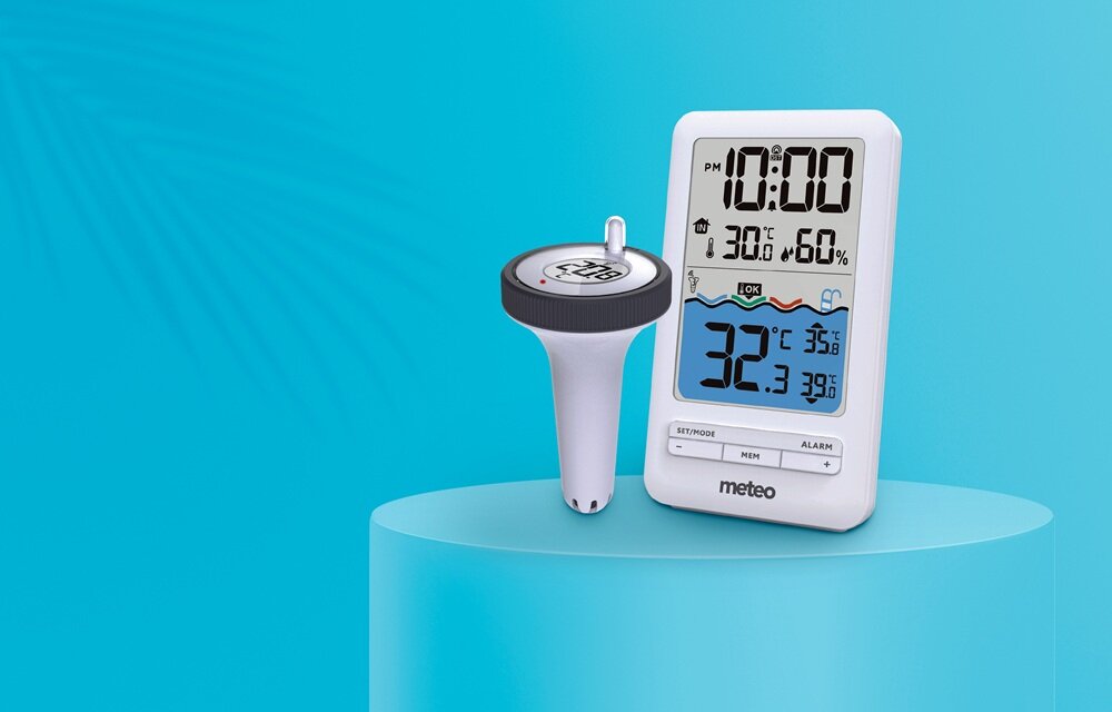 Termometr basenowy Meteo TB3 Termometr wraz ze stacją, bezprzewodowy czujnik, aplikacja, odczyt w telefonie