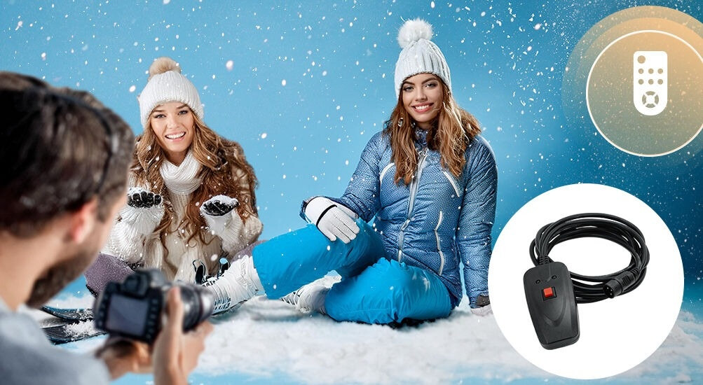 Wytwornica śniegu MUSICMATE MM-SM210 SnowStorm moc 650 W prosta obsługa z myślą o maksymalnej wydajności i bezpieczeństwie pilot przewodowy