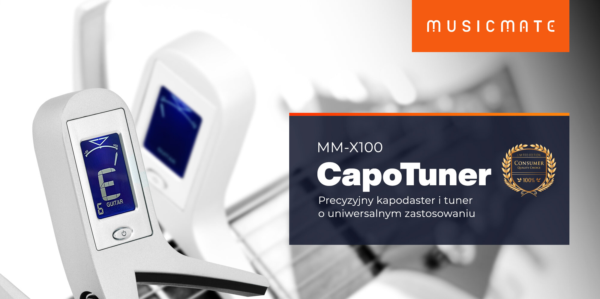Kapodaster MUSICMATE MM-X100 Capotuner- Precyzyjne strojenie