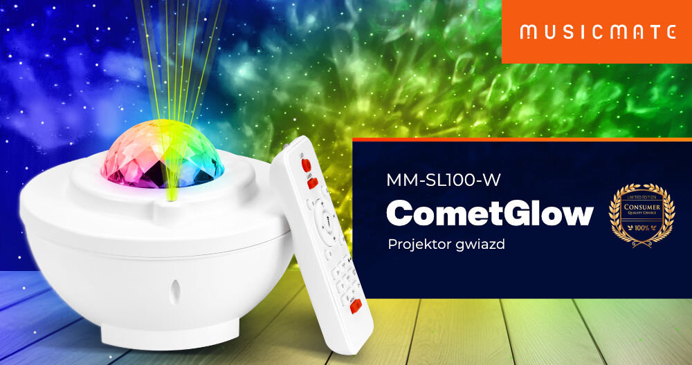 Projektor gwiazd MUSICMATE MM-SL100-W CometGlow