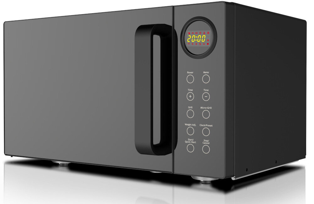 Kuchenka mikrofalowa GÖTZE & JENSEN MO801K wyglad nowoczesna czarna pojemnosc moc 1000 W